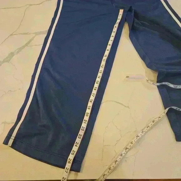 Disney Store Mickey Mouse Embroidered Patch Striped Track Pants Size Medium - Picture 9 of 9